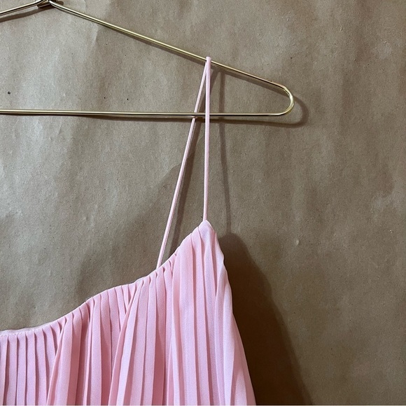 NBD | NWT Girlfriend Material One Shoulder Pleated Tiered Mini Dress Pink Size M - Picture 5 of 11
